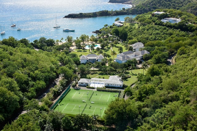 Hotel exterior aerial view