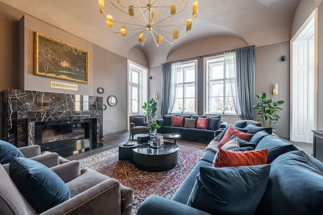 Grand Salon with Large Sofas