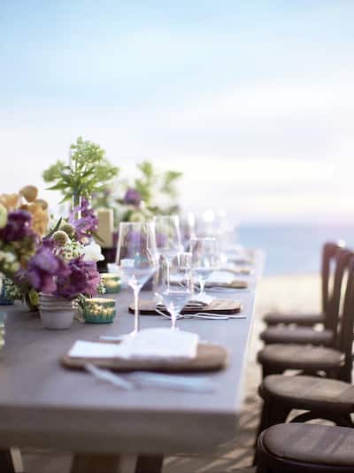 Wedding setup at Waldorf Astoria Los Cabos