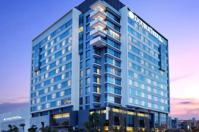 DoubleTree Hotel Exterior at Sunset