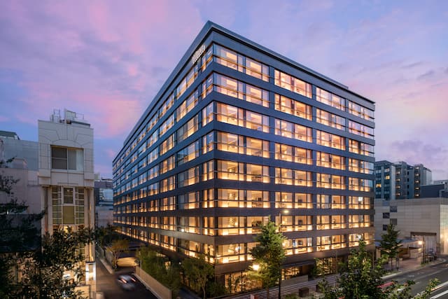 Hotel Exterior at Night