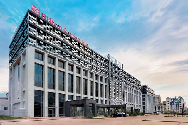 Façade of the hotel building day time