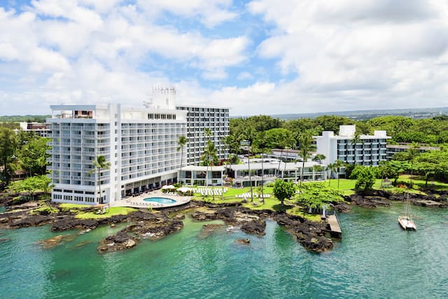 Enjoy ocean views from our Hilo Hotel.