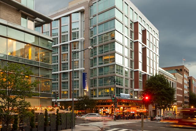 Hotel Exterior at Dusk