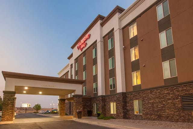 Hotel Building Exterior at Dusk