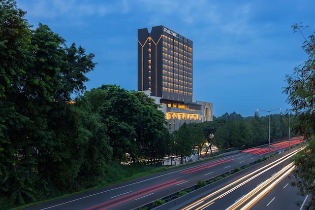 Hotel Exterior at Dusk