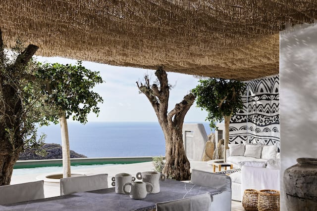 Villa terrace seating area