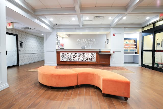lobby seating and front desk