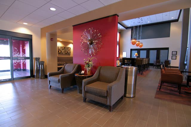 Lobby area with comfortable seating