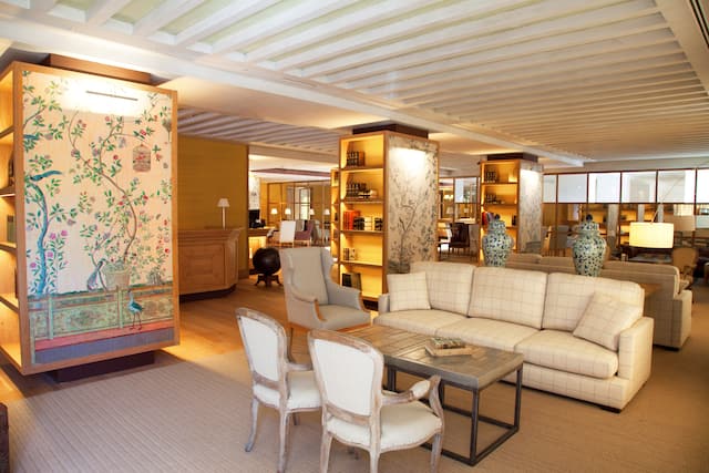 Hotel lobby lounge area