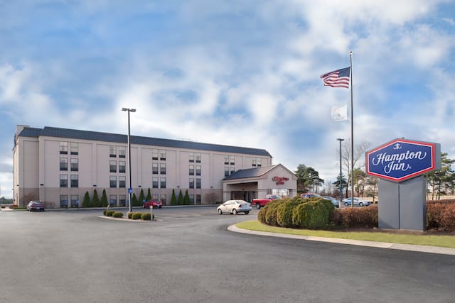 Hotel Exterior With Signage
