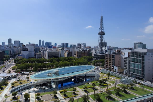 Hotel exterior aerial view