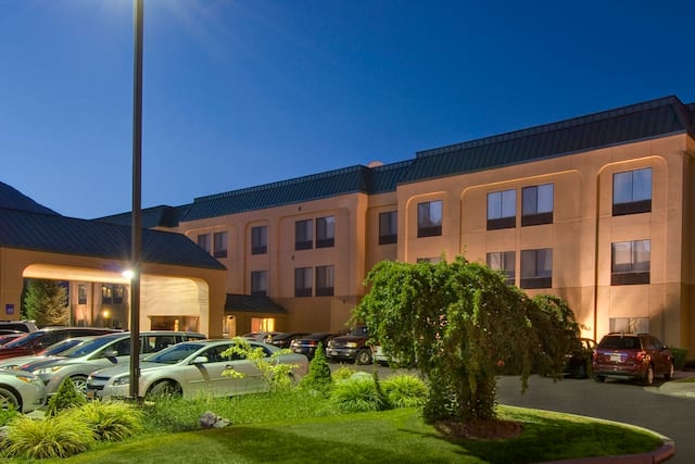 Hotel Building Exterior at Night