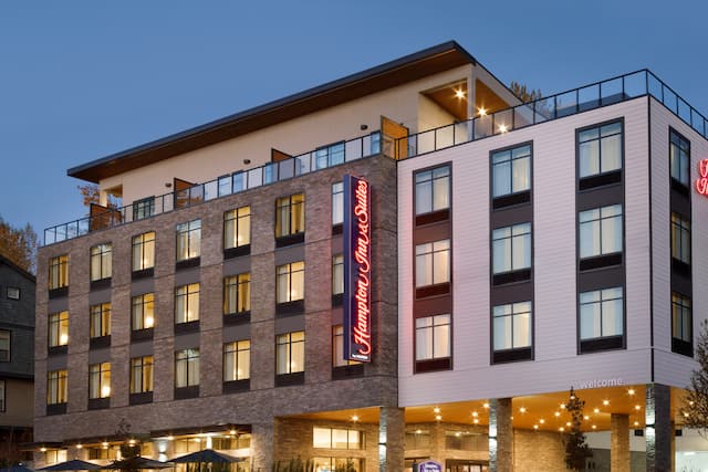 Hotel Building Exterior at Night