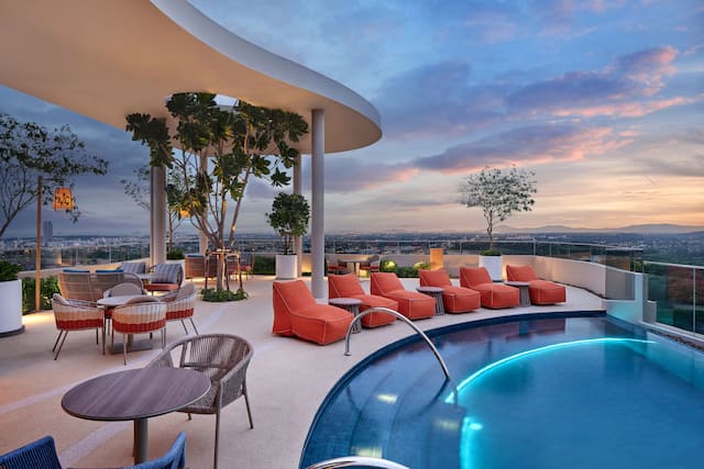 Outdoor Swimming Pool and Lounge Area